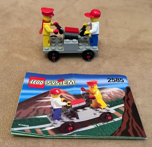 2585 lego complete - complete, handcar
