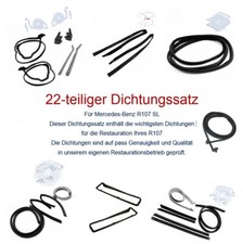 Mercedes-Benz W107 R107 280-560 Sl Kit Joints Carrosserie 22-teilig