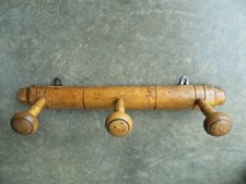 Ancien porte manteau mural bois à 3 patères,vintage