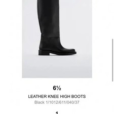 Zara Leather Long Boots 240
