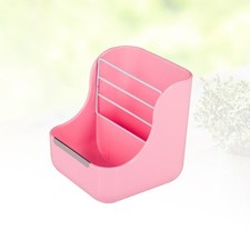 Plastic Pet Rabbit Chinchillas 1 Bols de mangeoires Small Animal Supplies (rose)