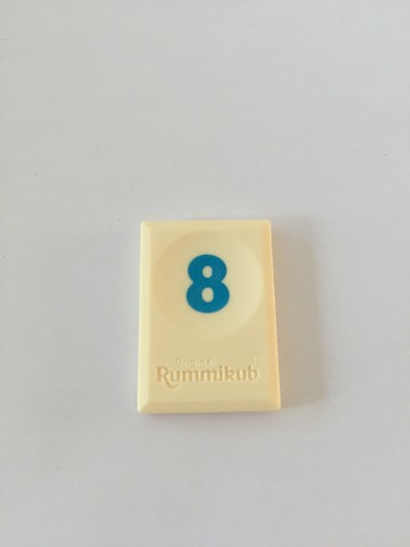 Tuile chiffre huit bleu - tuile,