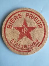 Ancien Sous Bock Biere Brasserie Prieur Strasbourg R/V 1950 Alsace