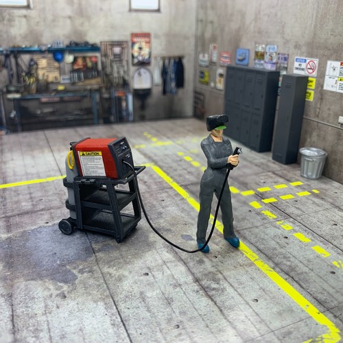 Garage diorama femme - 1/43,