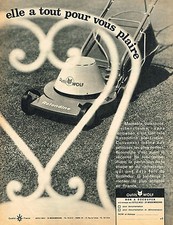 PUBLICITE ADVERTISING 1966 OUTILS WOLF  jardinage bricolage TONDEUSE  ROTONDINE