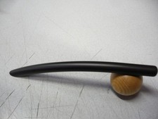 Lot 4 poignée courbe zamac noir boule bois hêtre verni 126 mm meuble et tiroir +