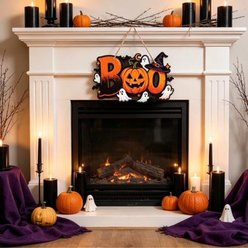 Panneau halloween bois - panneau,