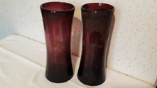 2 Vases en verre de 27,5 cm de