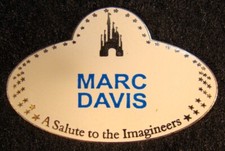 A SALUTE TO THE IMAGINEERS NAME TAG PIN MARC DAVIS ARTIST PROOF ED 25! - RARE!