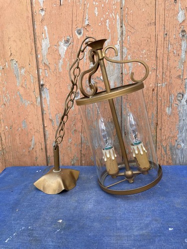 Lanterne bronze verre - et, à