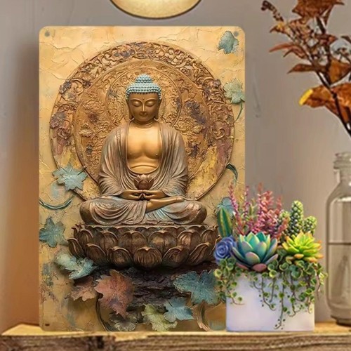 Plaque murale bouddha plate - bouddha,