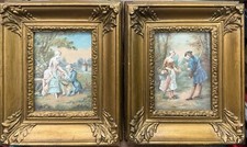 PAIRE DE TABLEAUX - GOUACHE