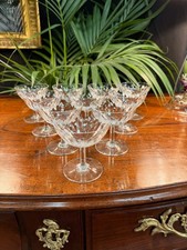 Baccarat - 10 coupes à champagne - Cristal - Modèle Cassino