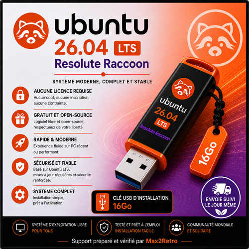 Clé usb 16go ubuntu - ubuntu, lts