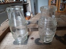 2 ancien pots à moutarde en verre 