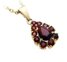 Pendentif Neuf Grenat Argent