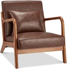 Fauteuil Mid-Century - avec Cadre en Bois - Fauteuil de Lecture Moderne