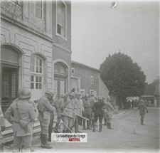 Soldats, village, guerre WW1