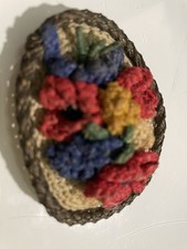 Broche Fleur en tissu ancienne