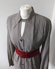 Veste Hollywood légère à carreaux femme vintage années 30 1940 L sportswear