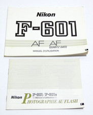 NIKON F 601 AF LOT 2 NOTICES EN FRANCAIS APPAREIL PHOTO PHOTOGRAPHIE AU FLASH