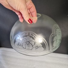 ancienne lampe abat-jour, globe suspension cristal signée Vianne