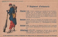 CPA Carte Postale du Drapeau 7 ème Régiment d'Infanterie