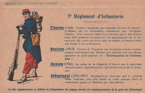 Cpa carte postale drapeau - cpa, 7