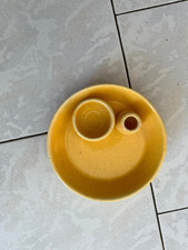 PLAT EN CERAMIQUE POUR OLIVES - ROND AVEC ENDROIT POUR NOYAUX ET PICS - NEUF