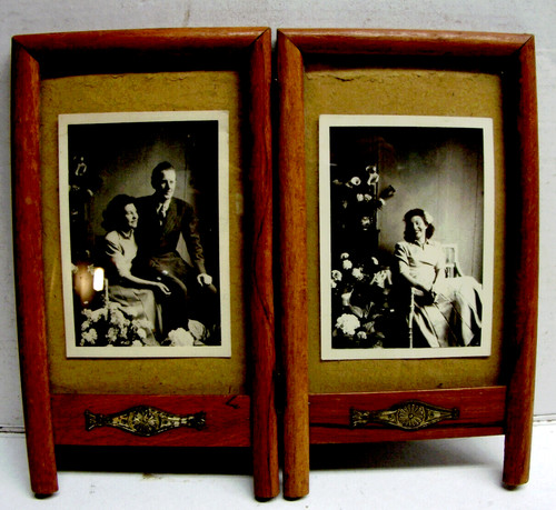 Cadre ancien double photo - , en
