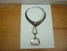 Collier moderniste vintage 70's argent massif à fondre poinçon crabe 143 grammes