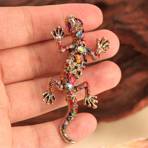 Broche mixte lézard - broche,