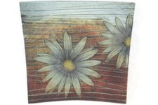 Plateau En Verre Carré Peint