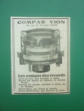 1933 PUB COMPAS VION RECORD AERONAUTIQUE FRANCE MADAGASCAR PARIS LE CAP AD