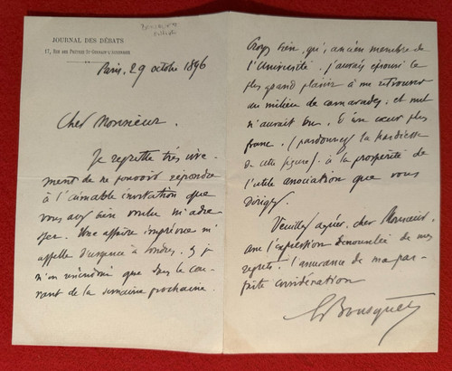 Ce55 lettre autographe - ce55-lettre,
