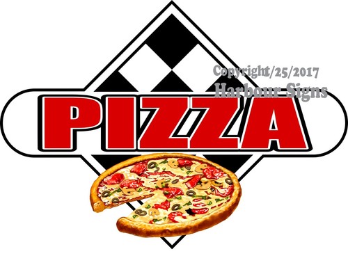 Pizza decal food truck - pizza,