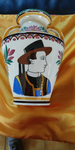 Grande vase avec anses - grande, faience