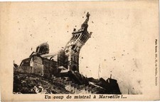 CPA Un coup de mistral a