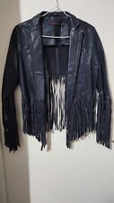 Veste en cuir KATE MOSS TOPSHOP Taille 42 Femme