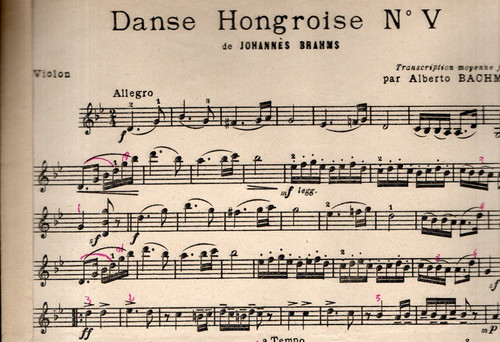 Partition violon moyenne force