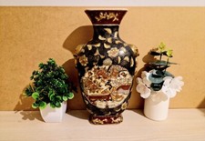 Vase Chinois en Céramique Multicolore - Inscription : 18 & 20 - Vintage