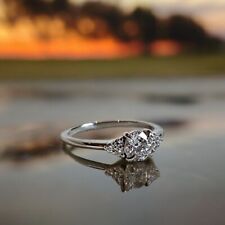 Bague diamant taille ronde créée en laboratoire 1,20 ct certifiée IGI PT950 p...