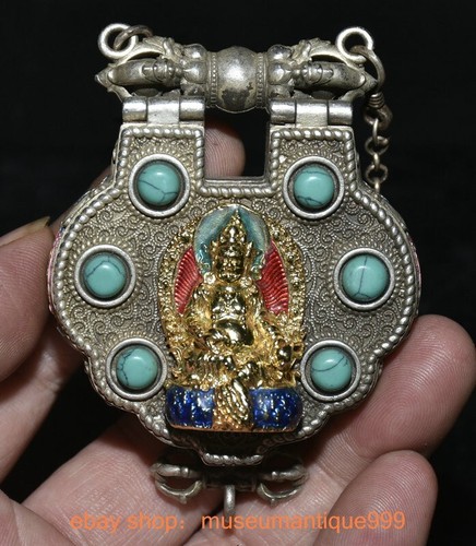 Old chinese silver inlay - 3",