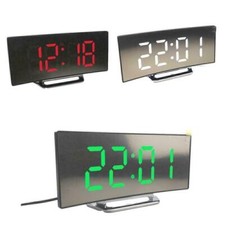 Réveil numérique, horloge de chevet sur secteur, LED avec courbe en Z, 5 pouces,