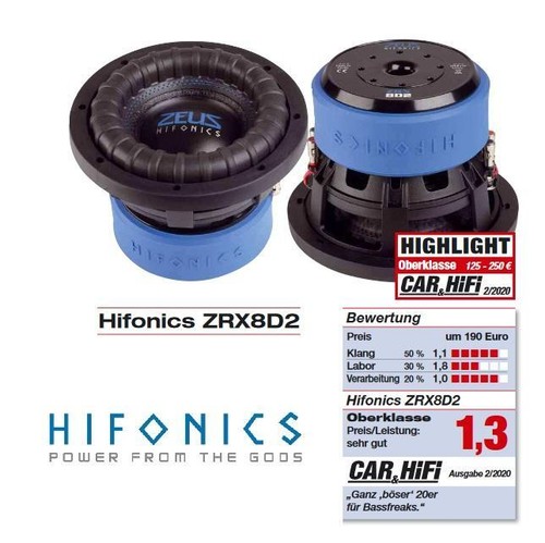 Hifonics zrx8d2 - cm, (8")