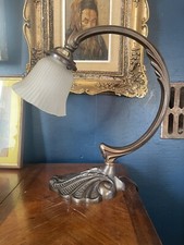 Lampe en Bronze et Verre - Non signée - Art Nouveau - France - XX