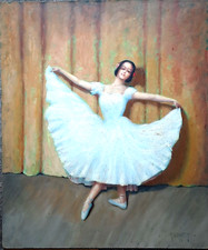 Ancien TABLEAU  H s P  Gilbert VIARDOT  Troyes " Ballerine "  DANSE  Années 30