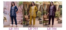 Ensemble tunique haut femme Kurti Pant Dupatta créateur indien pakistanais...