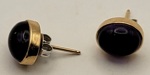 Solide 14k clou boucles - or,