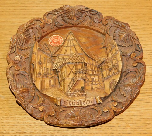 Vintage tableau rond village - vintage,